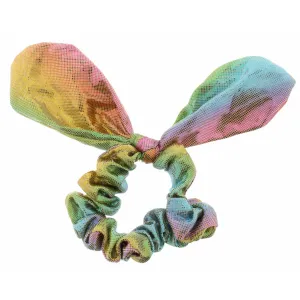 Jane Marie Kids Scrunchie - Light Rainbow Metallic With Ties