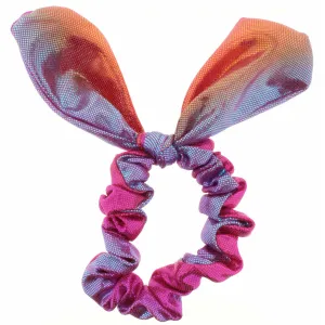 Jane Marie Kids Scrunchie - Pink Metallic With Ties