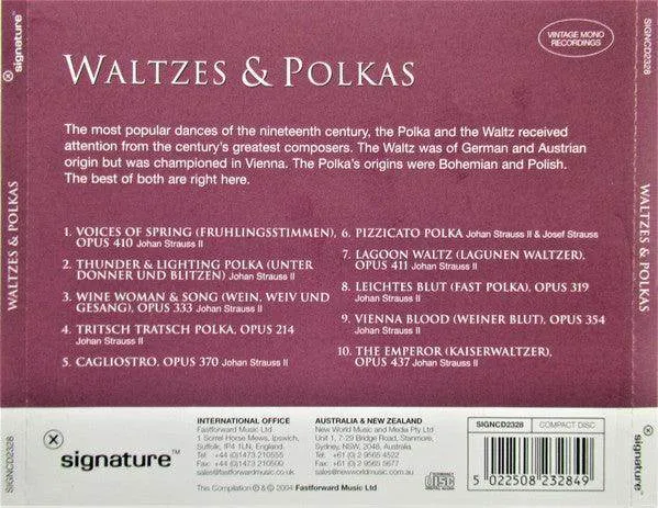 Johan Strauss II*, The Boston Promenade Orchestra*, Arthur Fiedler: Waltzes & Polkas (CD, Comp, Mono)
