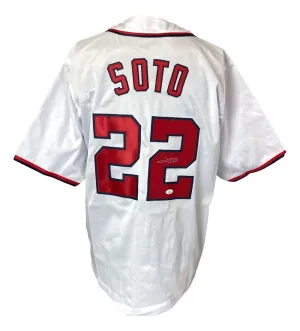 Juan Soto Washington Signed White Baseball Jersey JSA