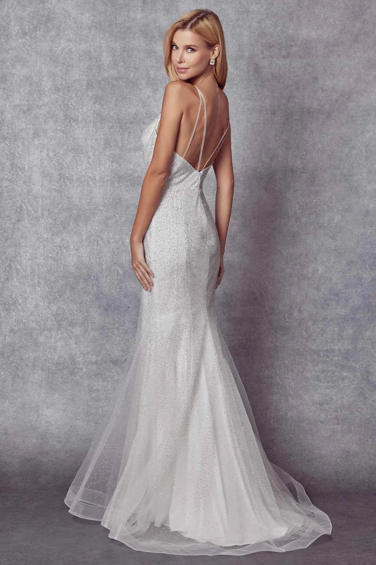 Juliet 271W Glitter Mesh Fitted Wedding Gown