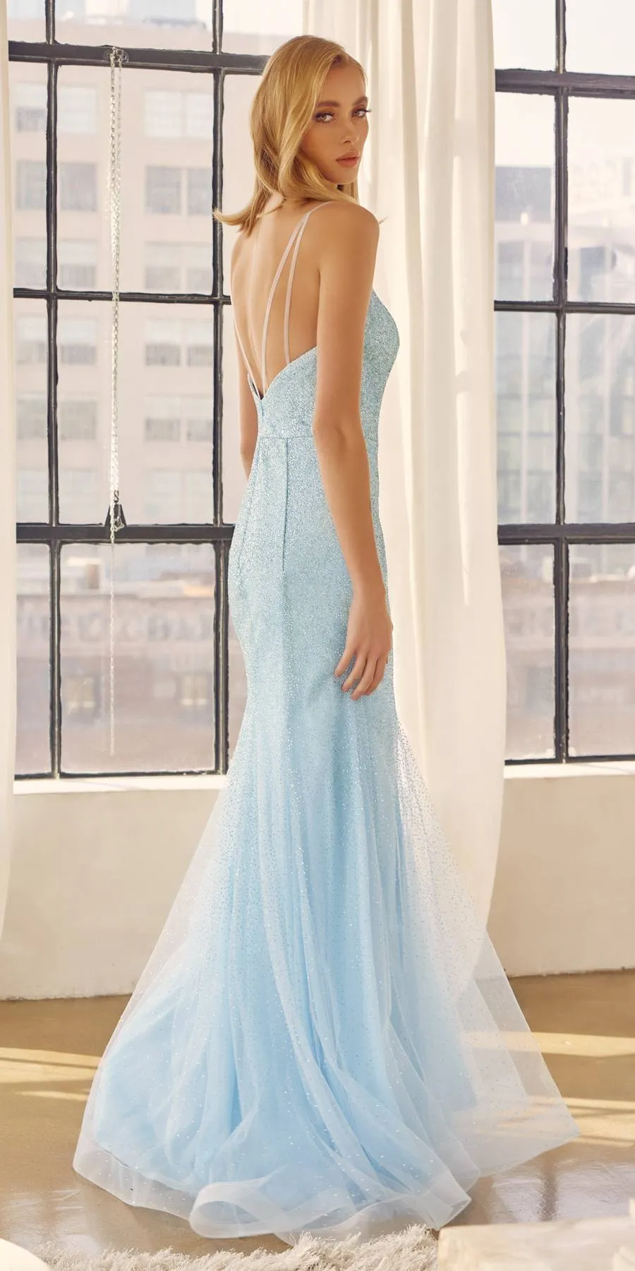 Juliet 271W Glitter Mesh Fitted Wedding Gown