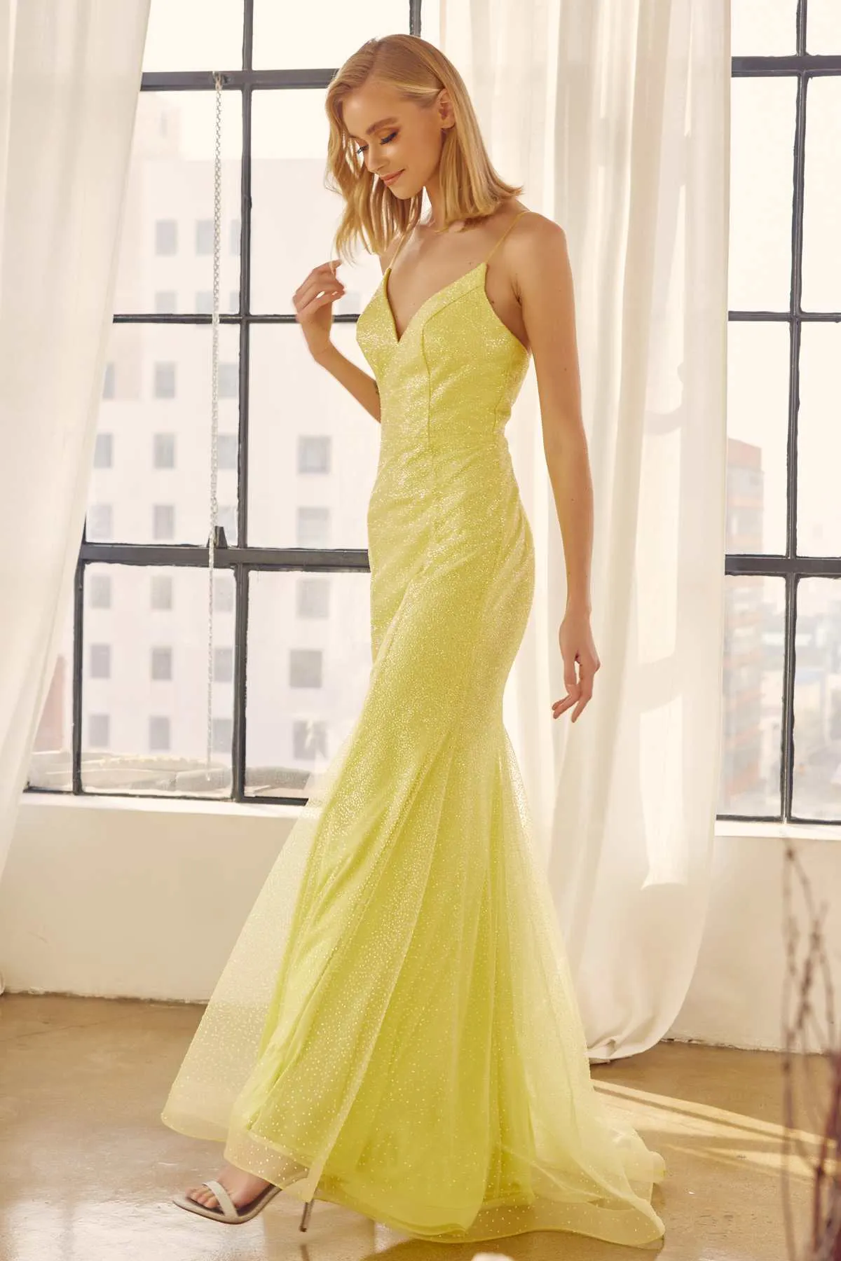 Juliet 271W Glitter Mesh Fitted Wedding Gown