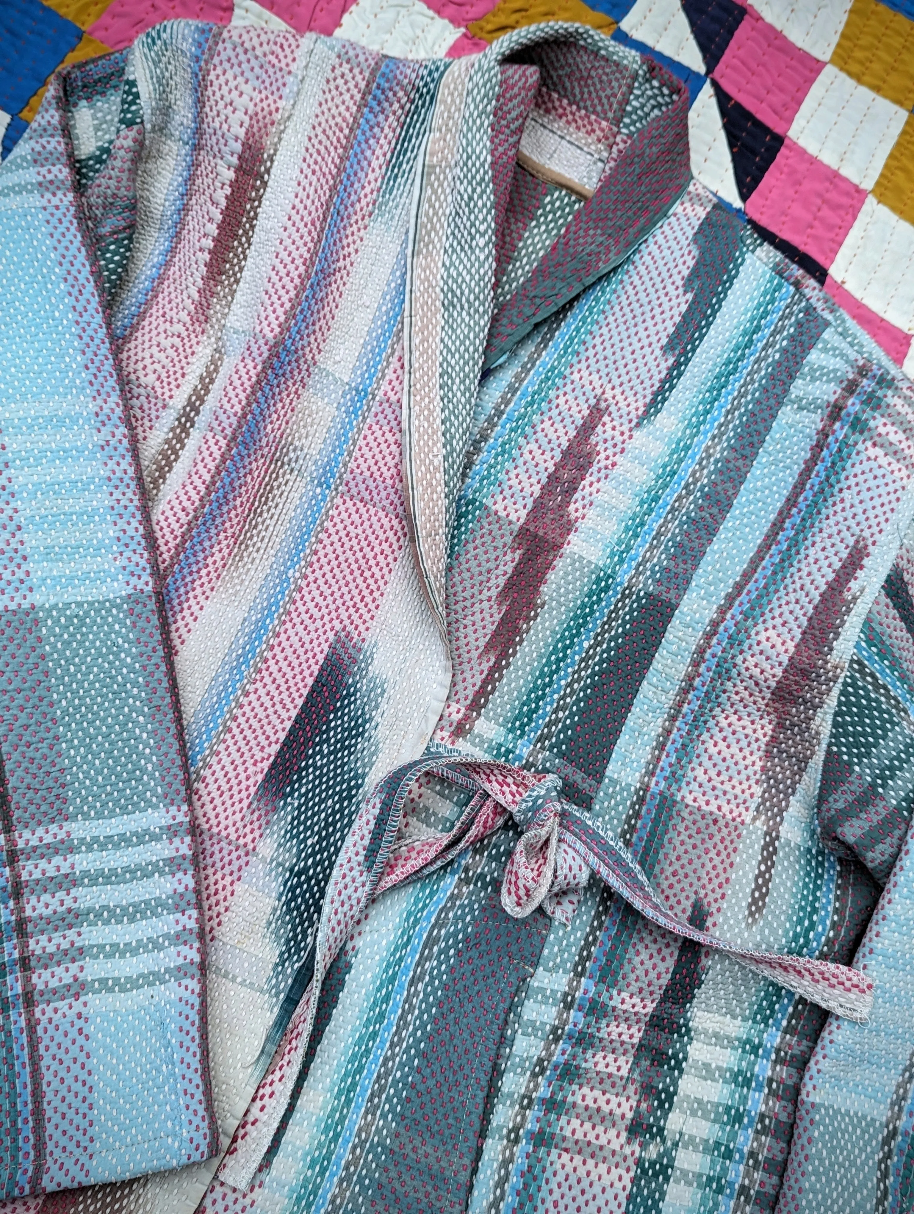 Kantha wrap jacket