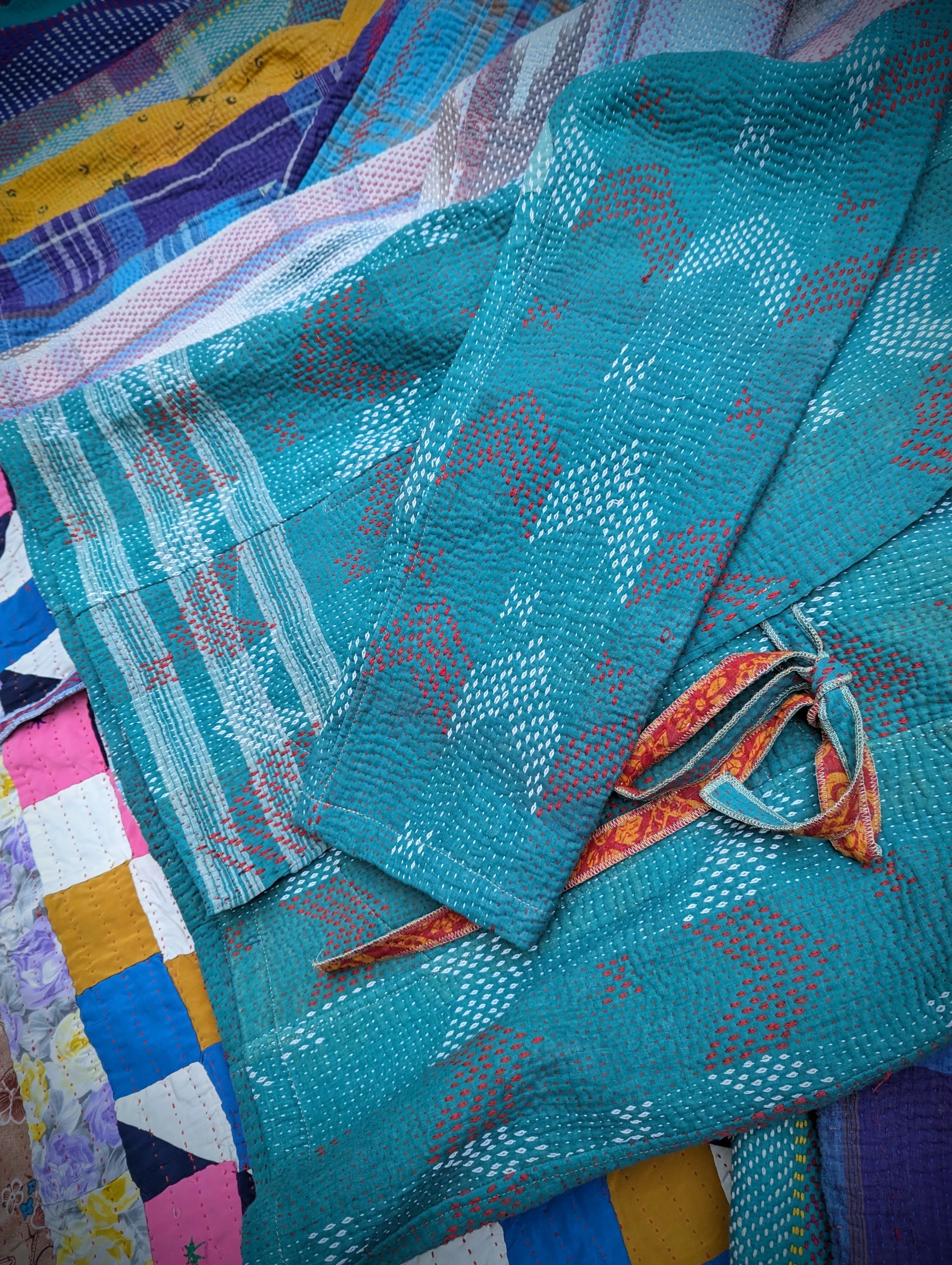 Kantha wrap jacket
