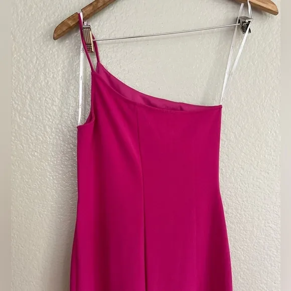 Keeper of My Heart Magenta One-Shoulder Maxi Dress