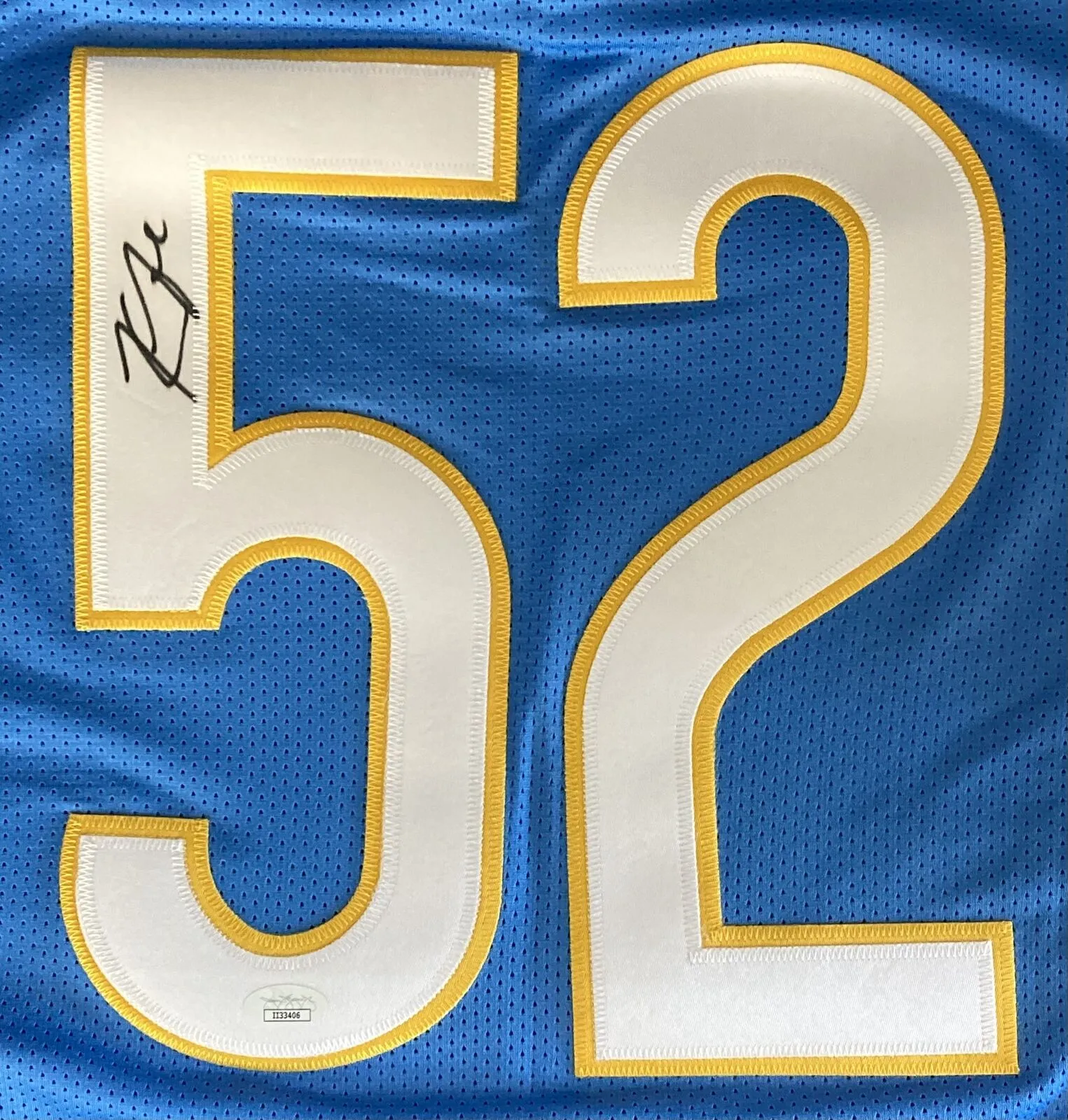 Khalil Mack Signed Custom Powder Blue Pro-Style Football Jersey JSA
