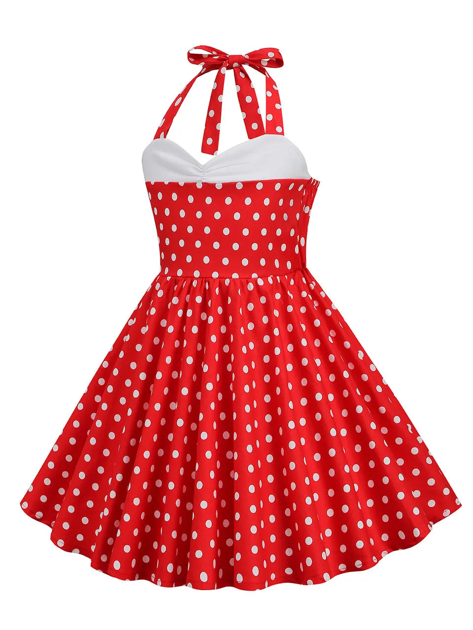 Kids Little Girls' Dress Halter Polka Dot Cotton 1950S Vintage Dress