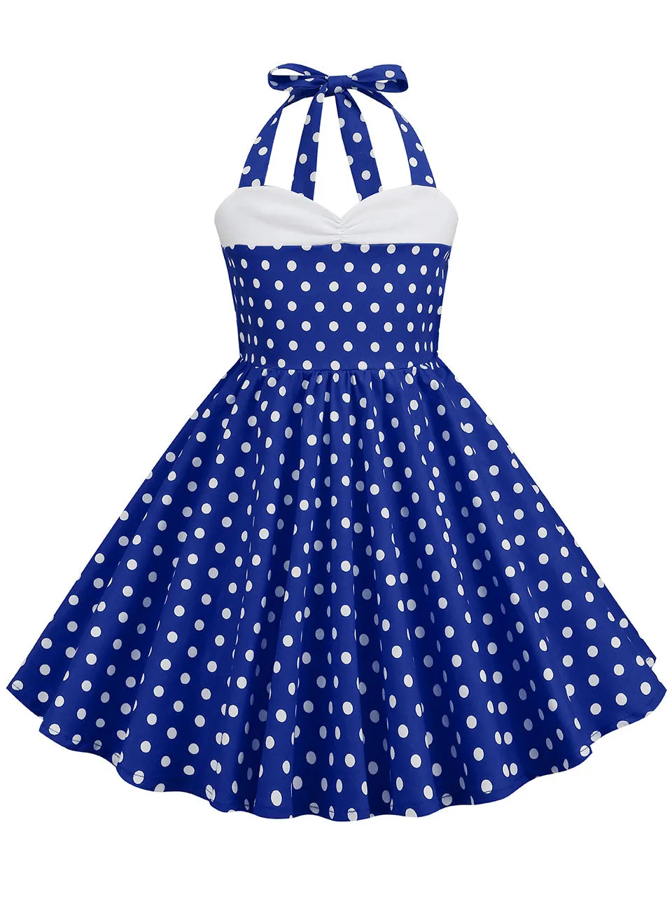 Kids Little Girls' Dress Halter Polka Dot Cotton 1950S Vintage Dress
