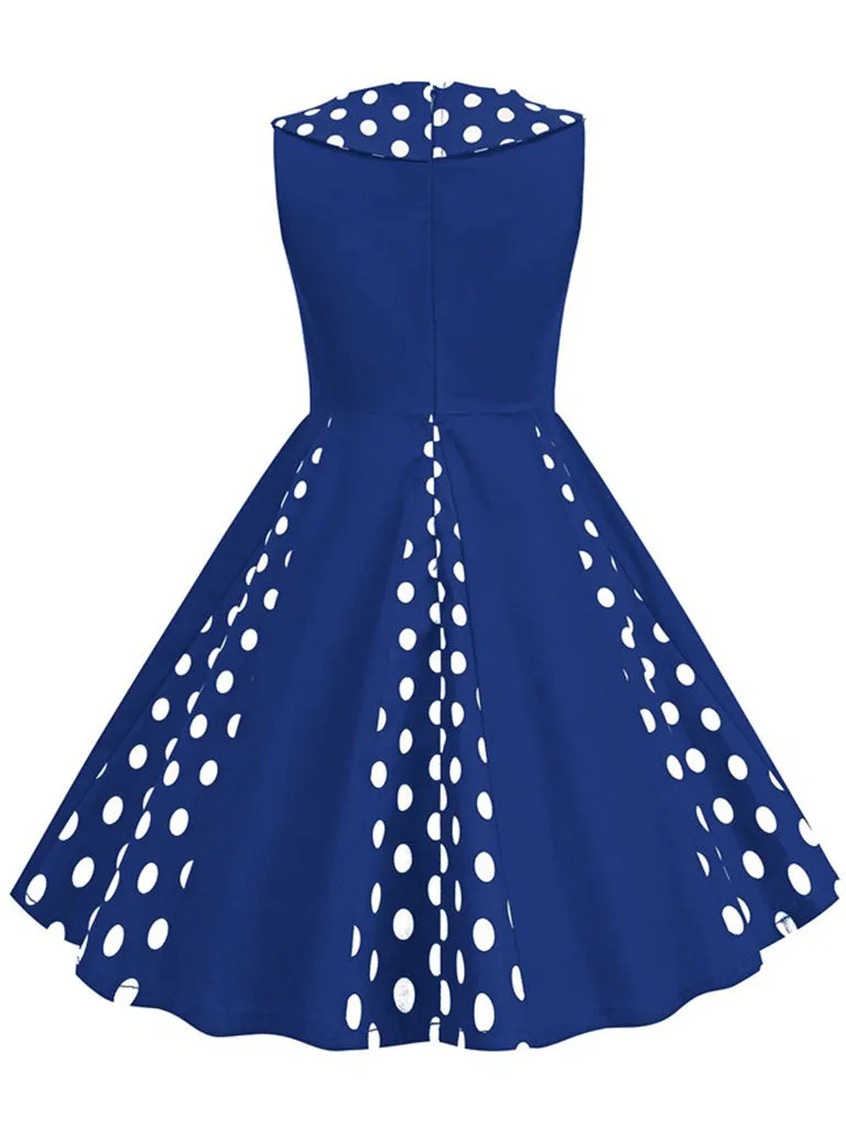 Kids Little Girls' Dress Peter Pan Collar Polka Dot Cotton 1950S Vintage Dress