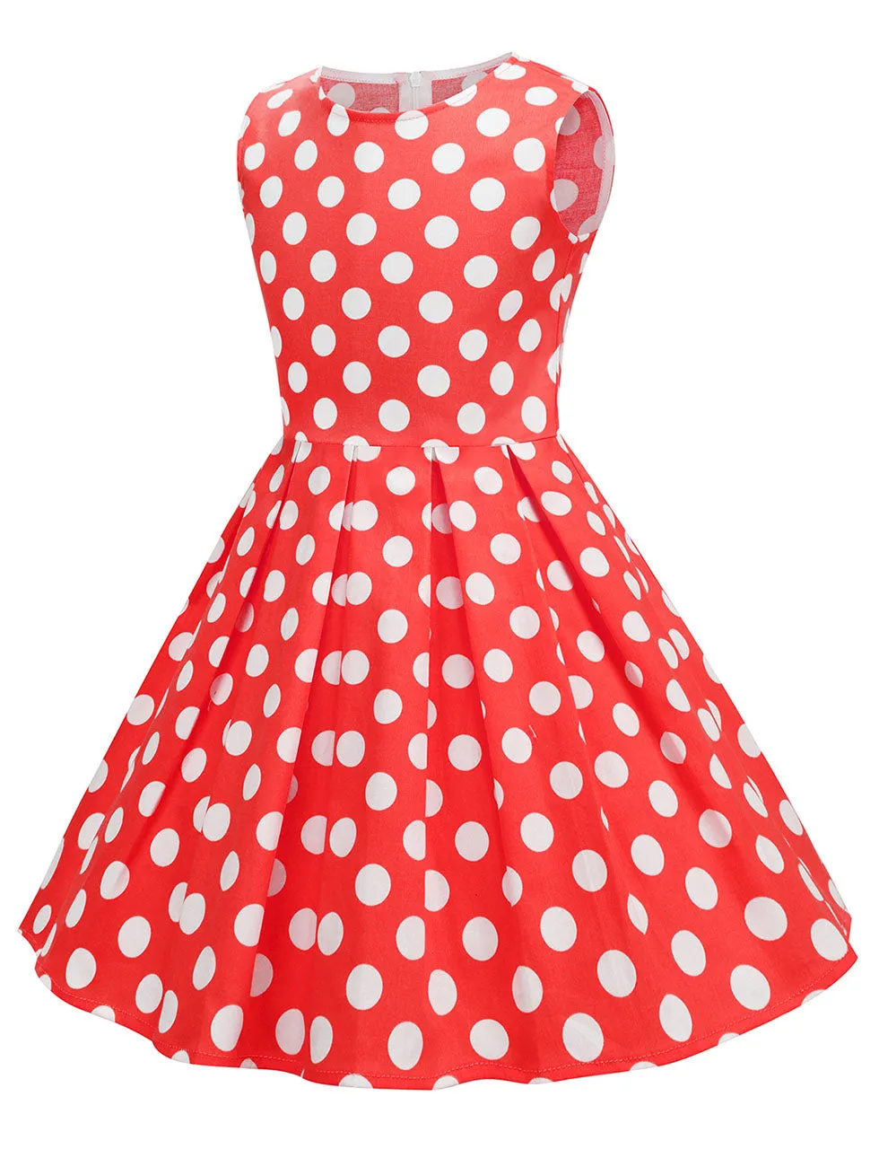Kids Little Girls' Dress Polka Dots 1950S Vintage Dress