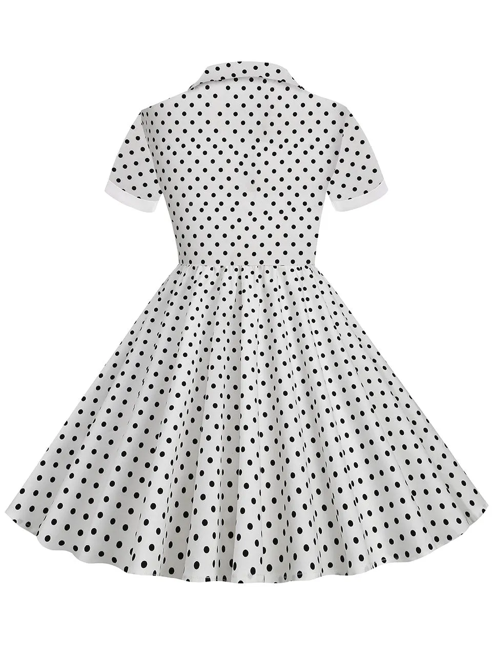 Kids Little Girls' Dress Turn Down Collar Polka Dot Cotton 1950S Vintage Dress