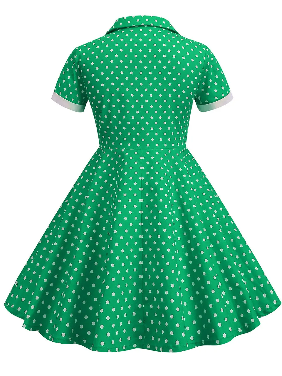 Kids Little Girls' Dress Turn Down Collar Polka Dot Cotton 1950S Vintage Dress