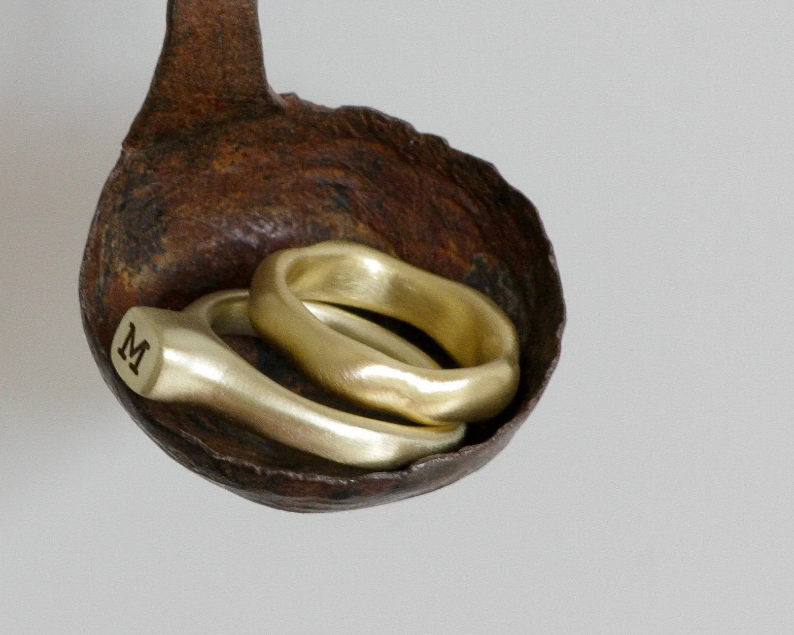 King Crown Gold Personalized Initial Signet Ring
