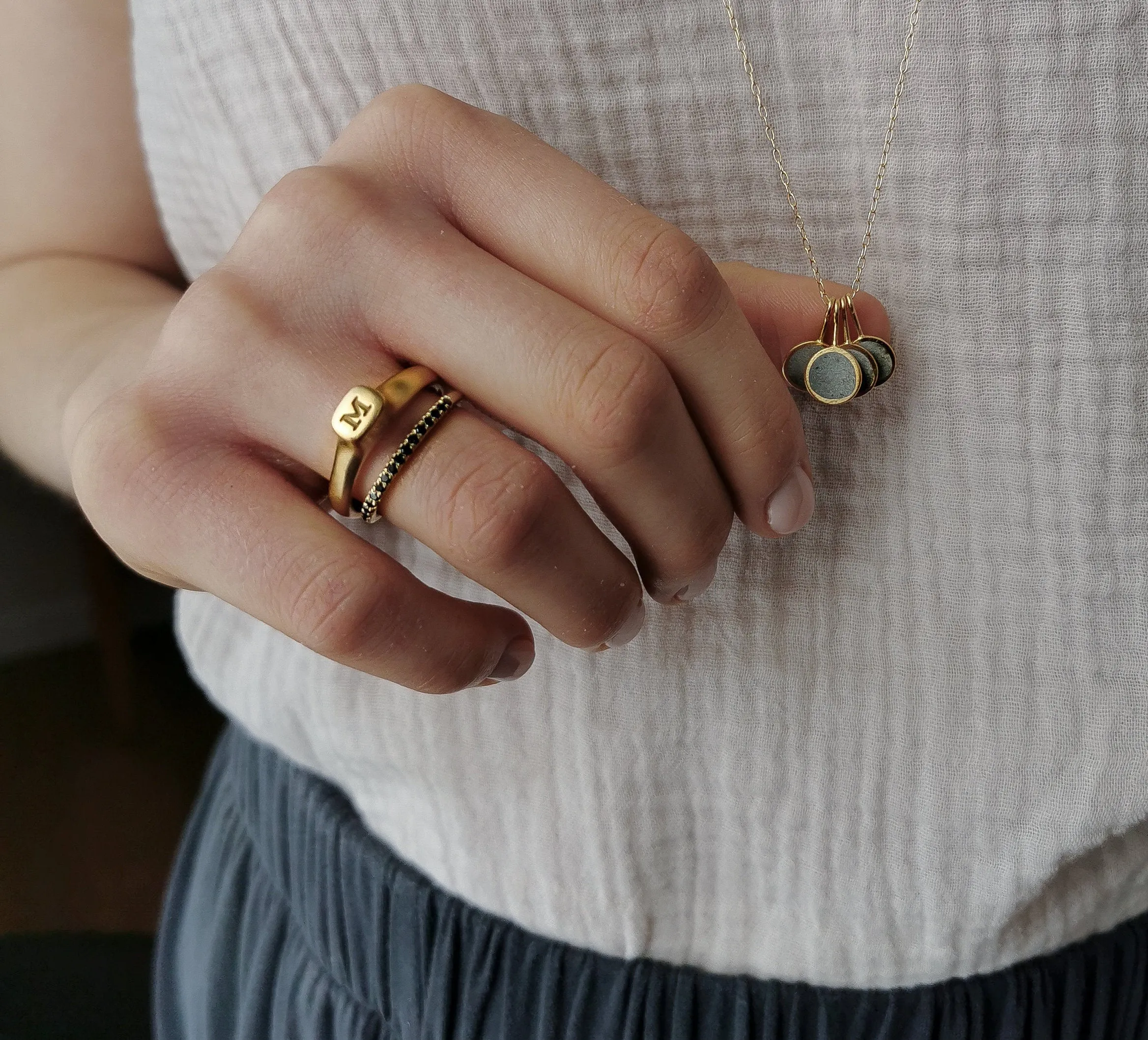King Crown Gold Personalized Initial Signet Ring