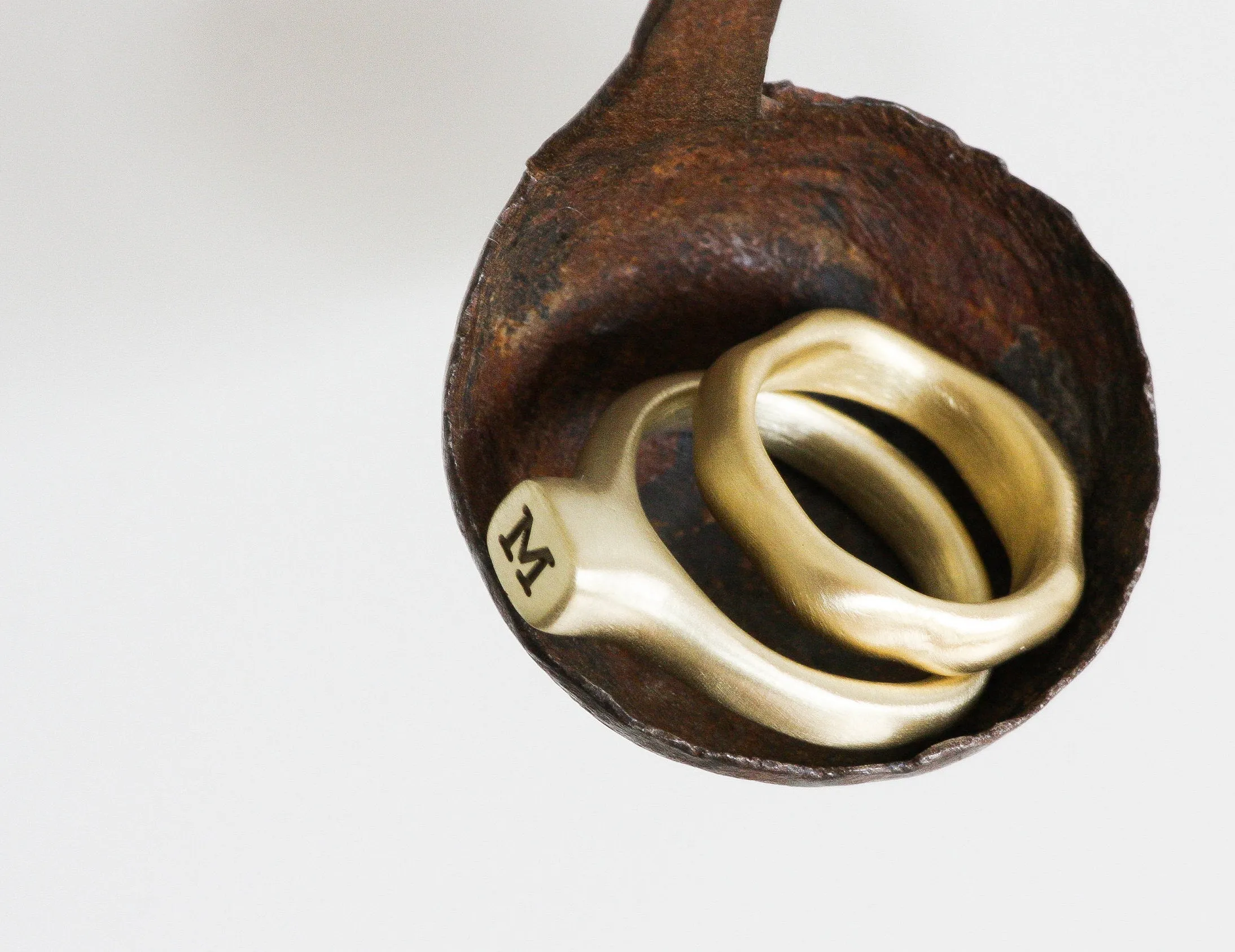 King Crown Gold Personalized Initial Signet Ring