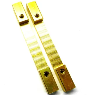 L11079 1/10 1/8 Scale Alloy Support Block Bridge x 2 M3 3mm Threaded Yellow 75mm