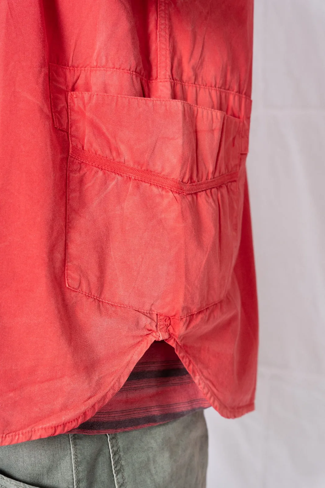 League Baseball Shirt Poplin Cotton Sunfaded Red