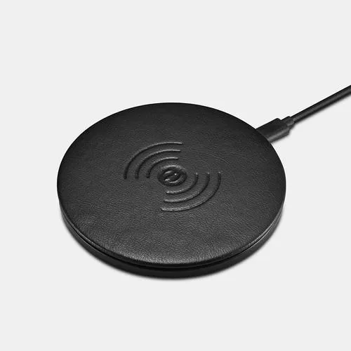 Leather Wireless Fast Charger for iPhone & Samsung