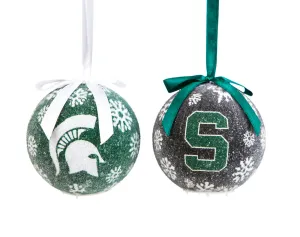 LED Boxed Ornament Set of 6, Michigan State University,3ot971