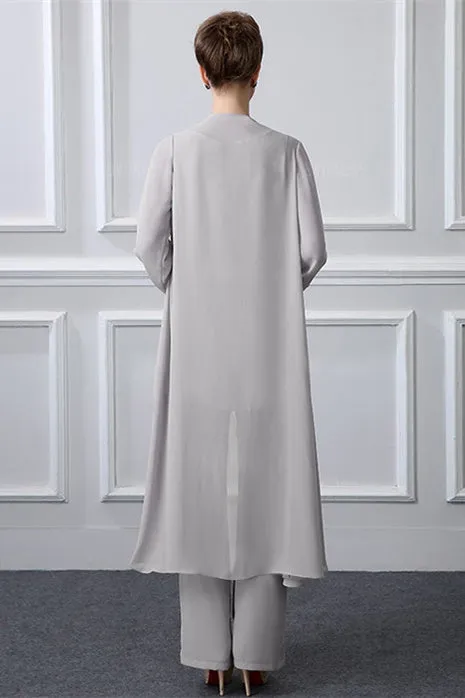 Long Tulle Jewel Vintage Knee-length Mother's suit