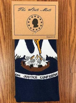 Louisiana State Flag Socks