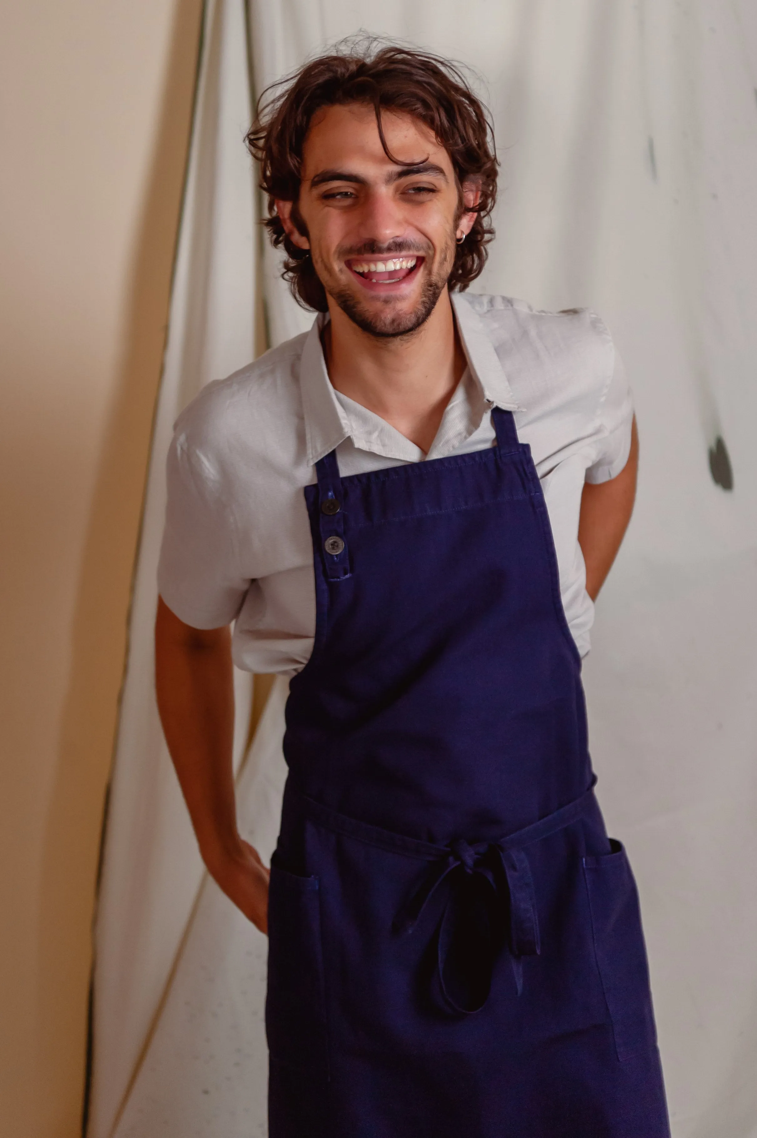 Lyon Bib Apron ⏤ Indigo Blue