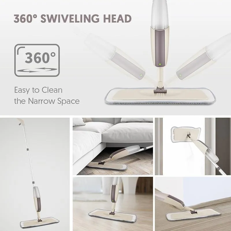 Magic Spray Mop Wooden Floor With Reusable Microfiber Pads