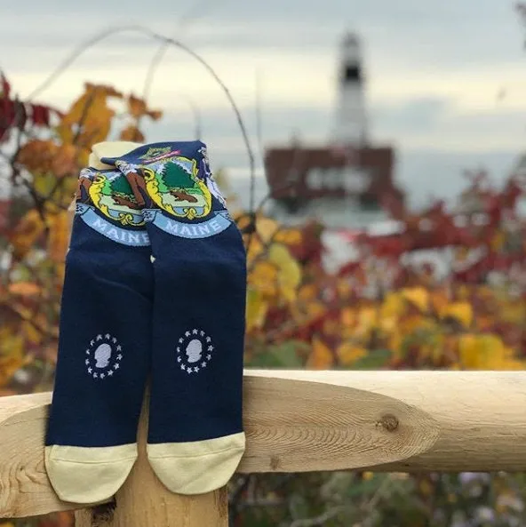 Maine State Flag Socks
