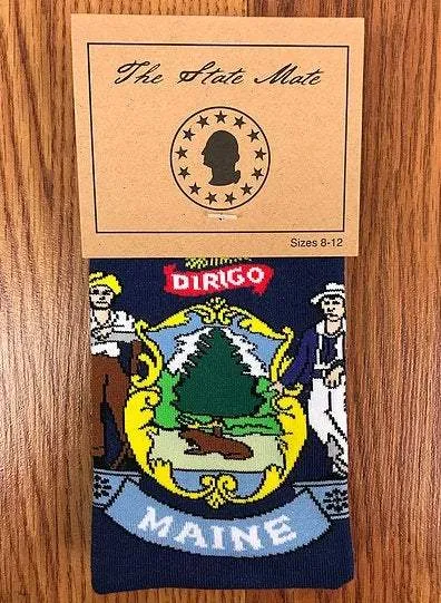 Maine State Flag Socks