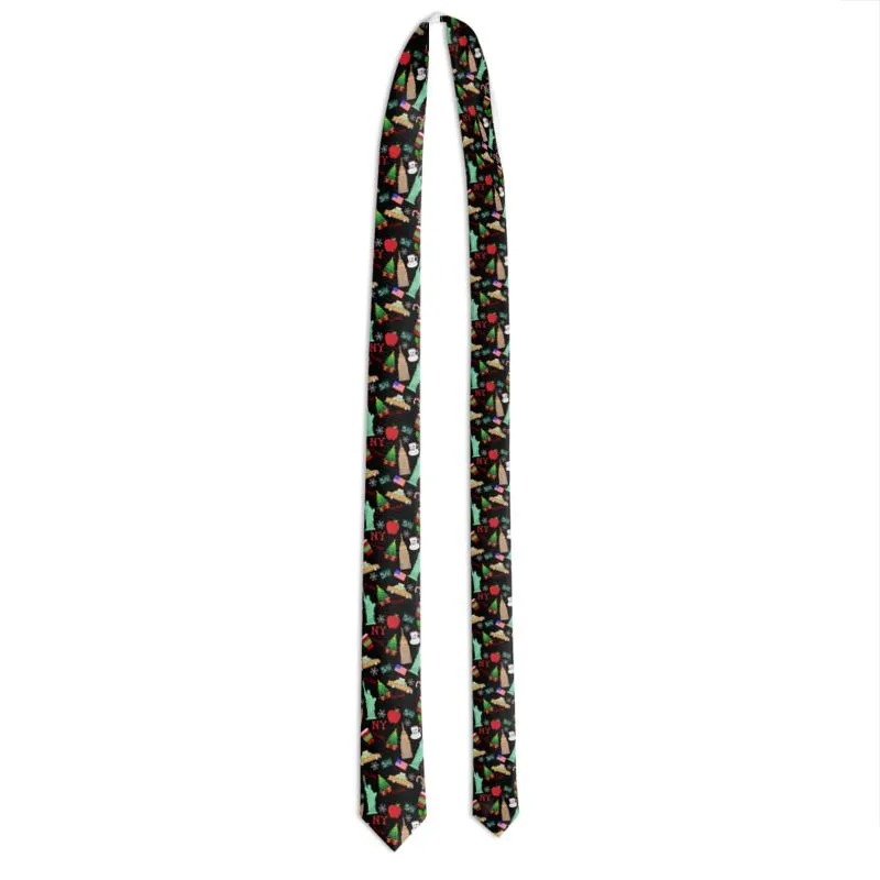 Men silk tie 'Christmas in New York'