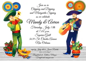 MEXICAN MUSICIANS CUSTOM INVITATION
