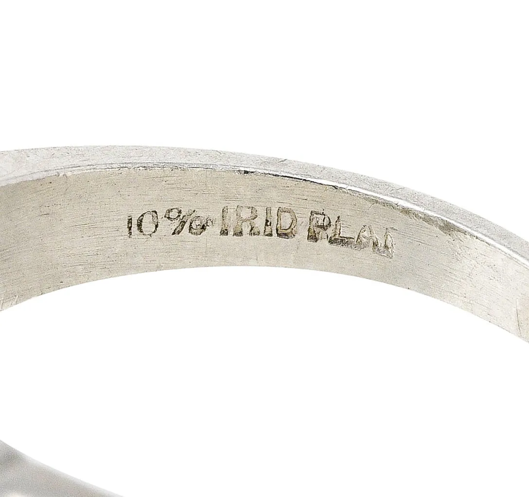 Mid-Century 0.55 CTW Diamond Platinum Band Ring