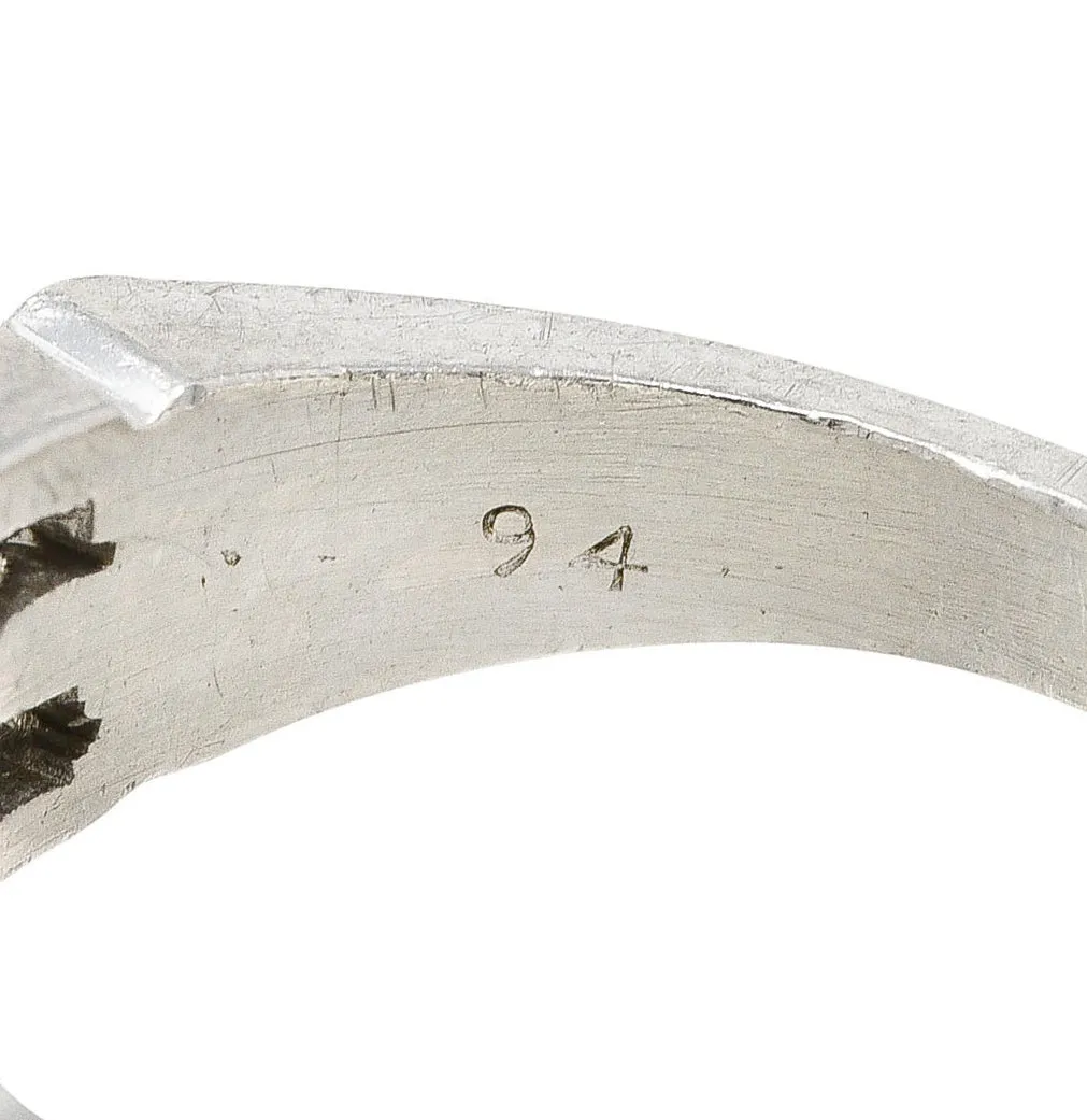 Mid-Century 0.55 CTW Diamond Platinum Band Ring