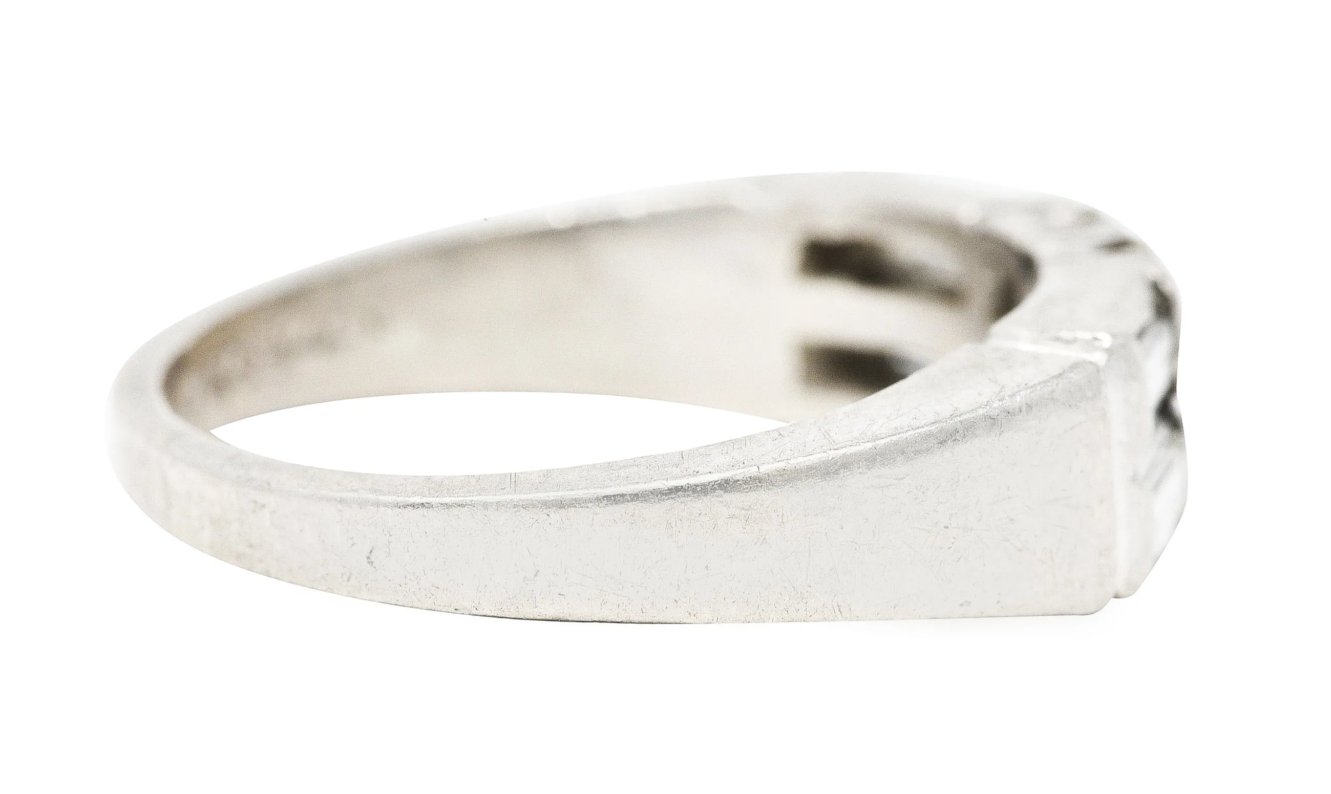 Mid-Century 0.55 CTW Diamond Platinum Band Ring