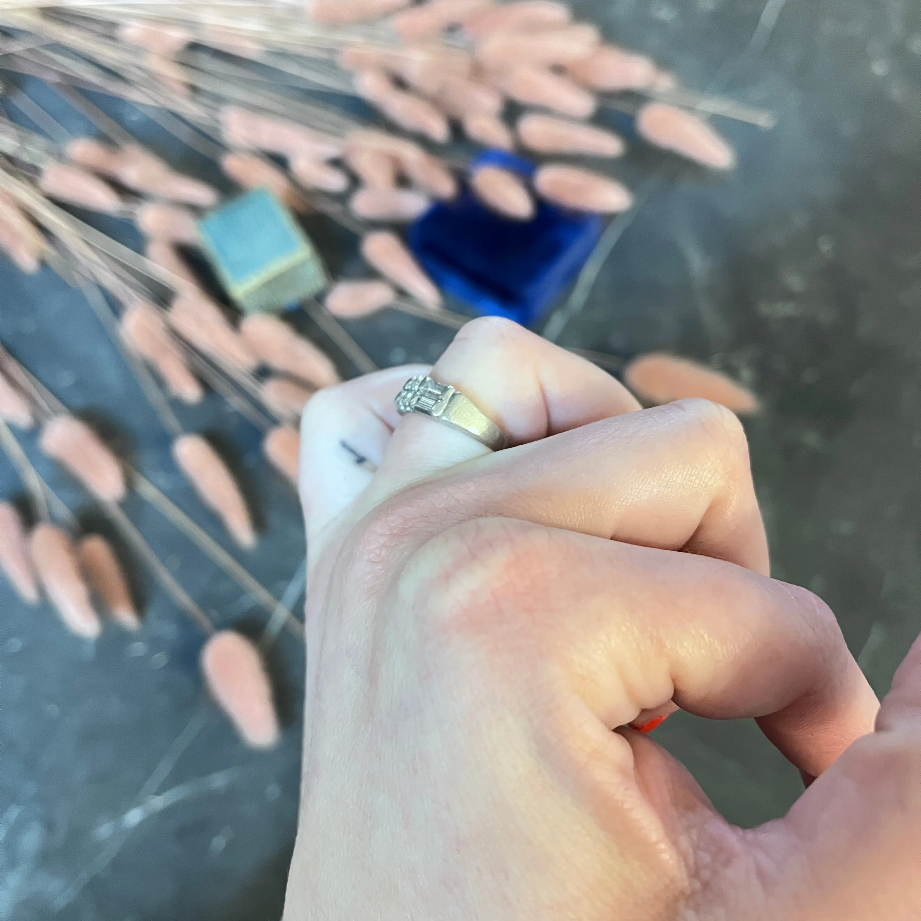 Mid-Century 0.55 CTW Diamond Platinum Band Ring