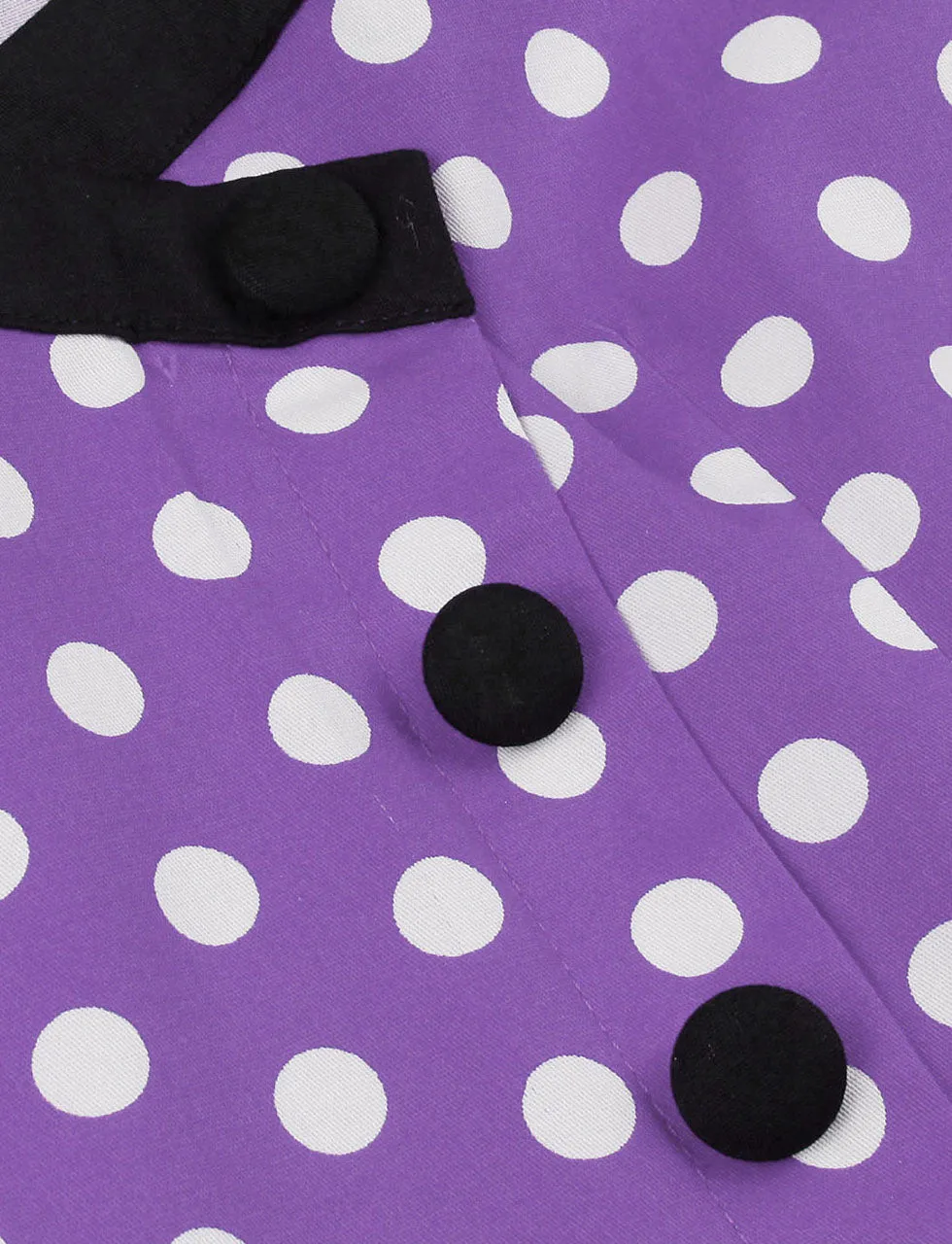 Minnie 1950s Polka Dot Cap Sleeve Vintage Swing Dress