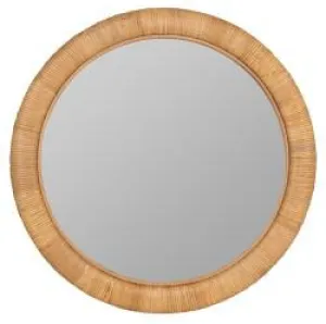 Natural Rattan Round Mirror