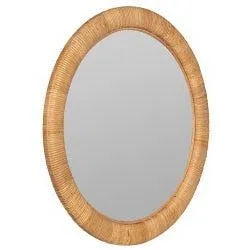 Natural Rattan Round Mirror