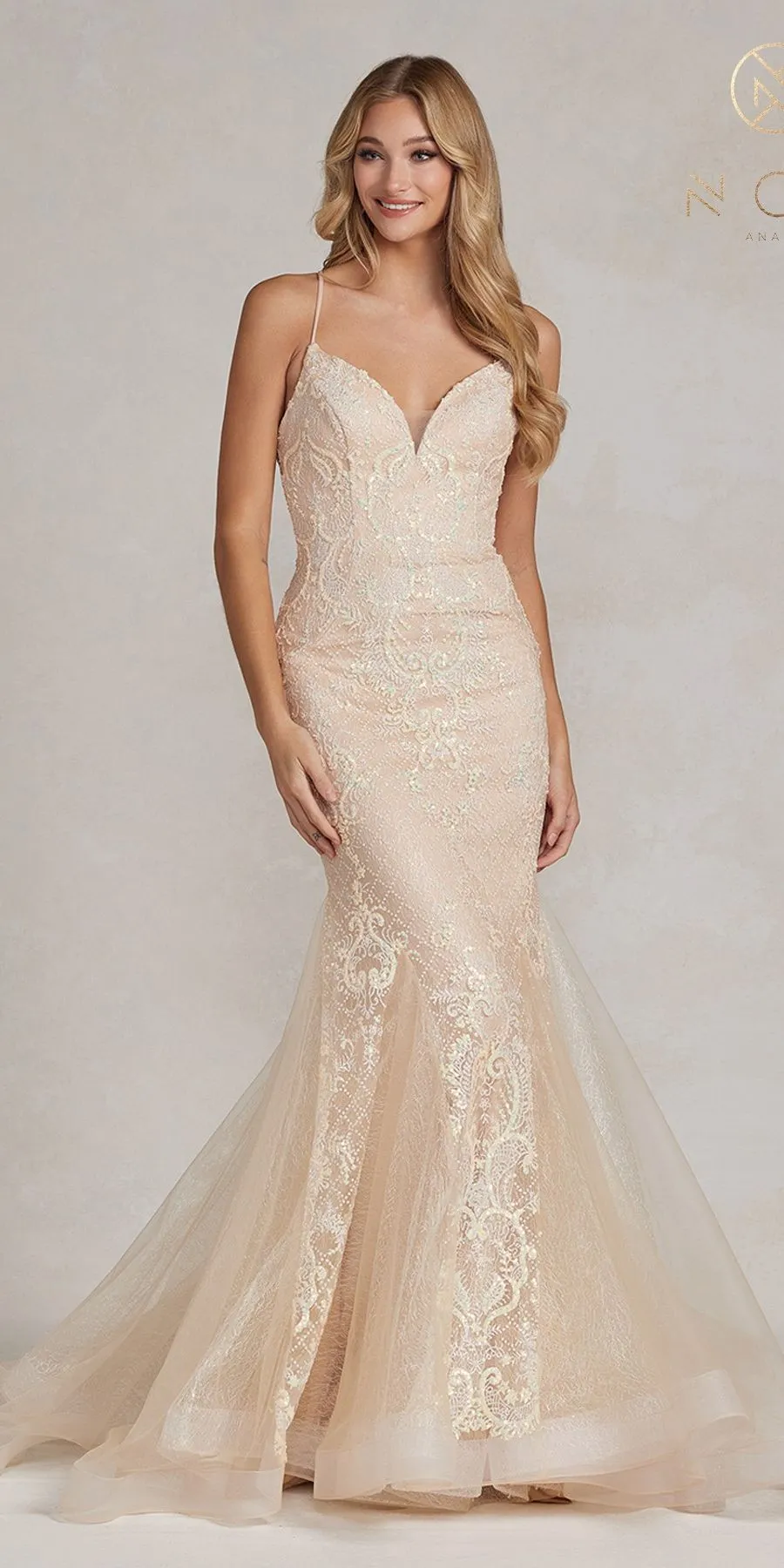 Nox Anabel C1108 Floor Length Mermaid Gown