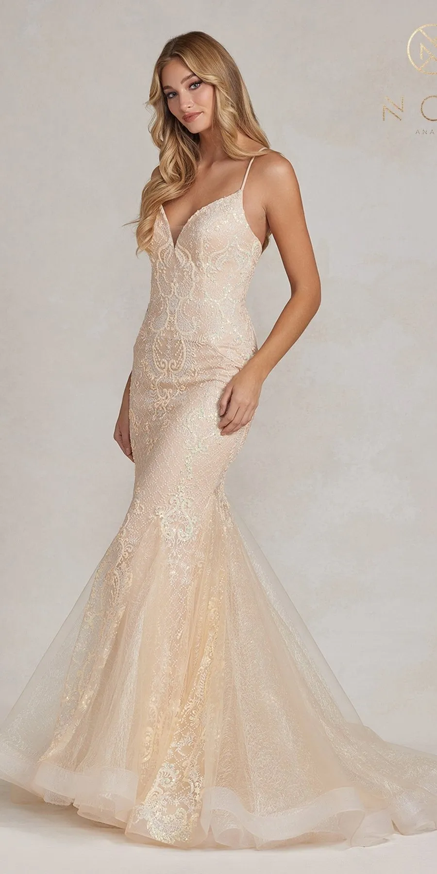 Nox Anabel C1108 Floor Length Mermaid Gown