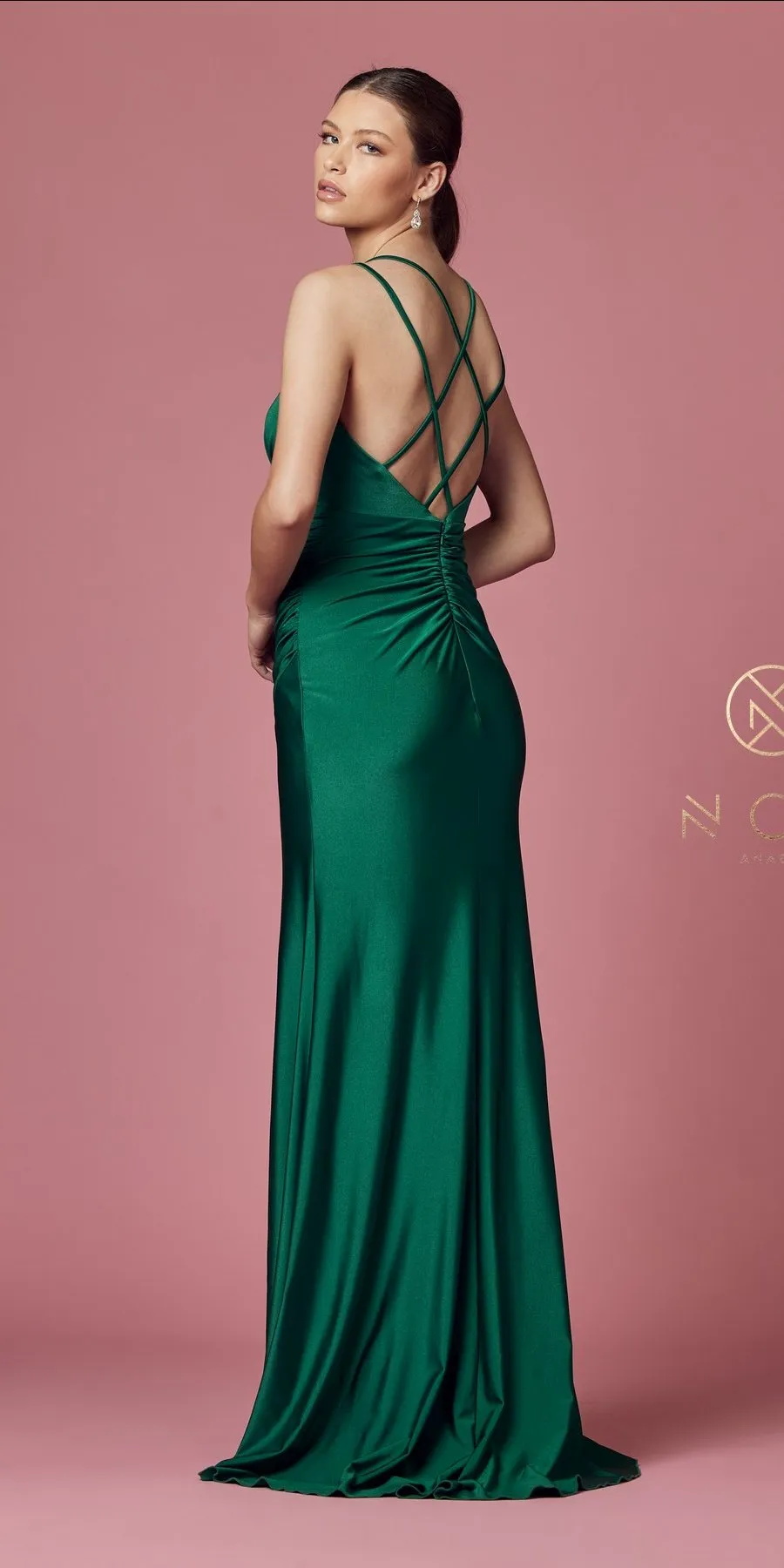 Nox Anabel E1035 Fitted Sheath Floor Length Evening Gown