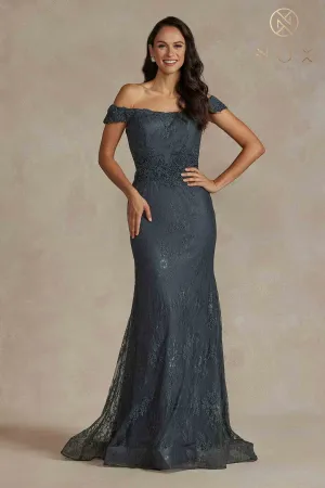 Nox Anabel JQ501 Dress Off-the-Shoulder Mermaid Dress Floral Lace