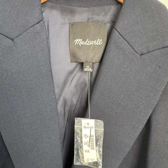 NWT Madewell Dark Navy The Alston Blazer SZ Various