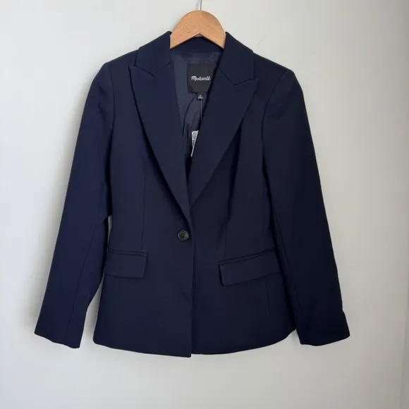 NWT Madewell Dark Navy The Alston Blazer SZ Various