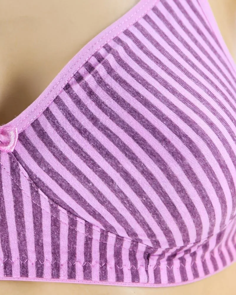 Pack of 2 - Madam Bra - M-4 - Non Padded, Non Wired Bra, Soft Jersey Cotton Bra