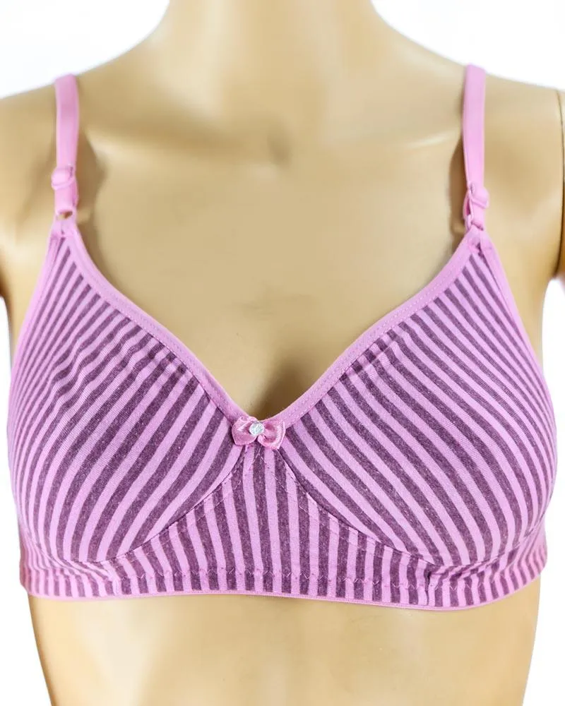 Pack of 2 - Madam Bra - M-4 - Non Padded, Non Wired Bra, Soft Jersey Cotton Bra