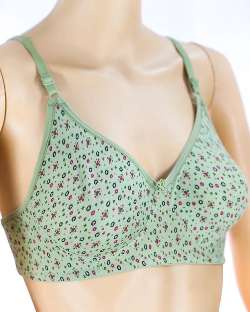 Pack of 3 - Madam Bra - M-8 - Non Padded, Non Wired Bra, Soft Jersey Cotton Bra