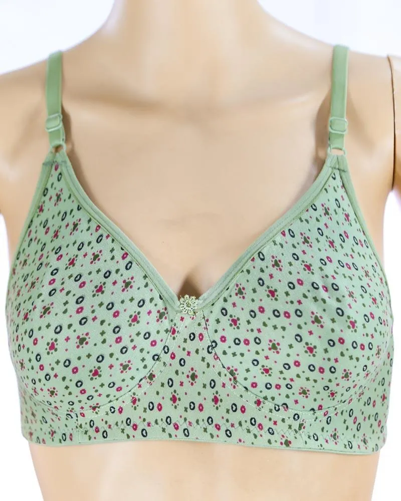 Pack of 3 - Madam Bra - M-8 - Non Padded, Non Wired Bra, Soft Jersey Cotton Bra