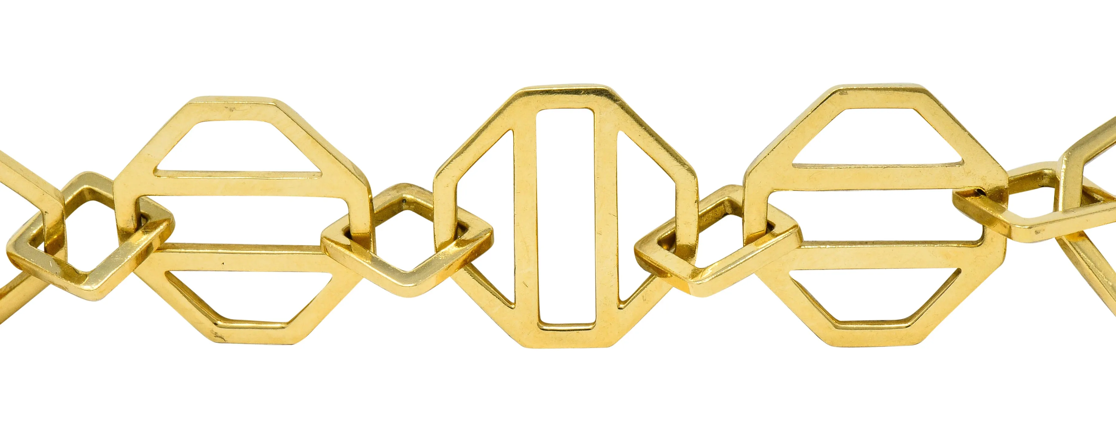 Paloma Picasso Tiffany & Co. Vintage 18 Karat Gold Octagonal Link Bracelet